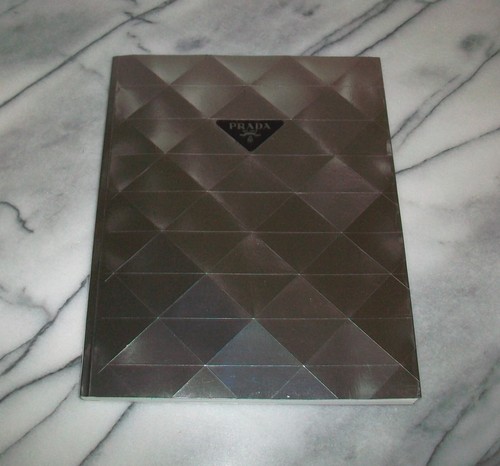 PRADA December 2021 Fashion Catalog Metallic Silver Geometric Cover 157 Pages VG
