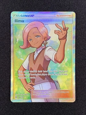 Pokemon Card TCG - Ilima 146/149 Full Art Trainer - Sun & Moon Base Set - NM - Image 1 of 3