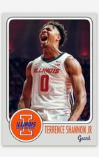 Terrence Shannon Jr NMT Custom Art Basketball Card! Illinois!