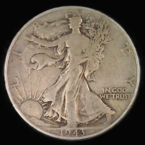 Medio dólar Walking Liberty 1943 P 90 % plata estado circulado - Imagen 1 de 2