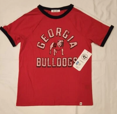 Women's '47 Brand Georgia Bulldogs Sweet Heat Peyton Tee Shirt Sz Small - Image 1 of 4