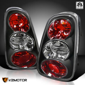 Black Fits 2002-2004 Mini Cooper Tail Lights Rear Brake Signal Lamps Replacement