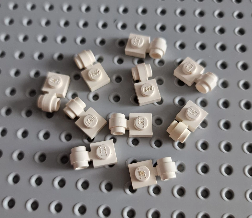 LEGO Platte Öse Ösenhalter 10x weiß 1x1 White Light Attachment Thick 4081b R3 - Bild 1 von 1