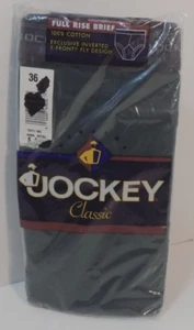 Jockey Classic Mens Full Rise Briefs Inverted Y-Front Fly Size 36 Green (1996) - Picture 1 of 6