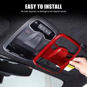 Red Dry Carbon For Lotus EMIRA 2021-2023 Car Roof Reading Light Panel Trim Cover - Picture 1 of 10