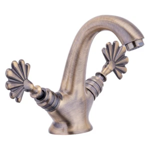 Brass Turkish Bath Faucet, Hot-Cold Twisting Tap, Vintage Look, Rustic Decor - Picture 1 of 2