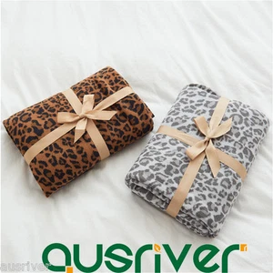 Soft Cotton Leopard Throw Rug Couch Lounge Sofa Blanket Spring Summer 130x180cm - Picture 1 of 10