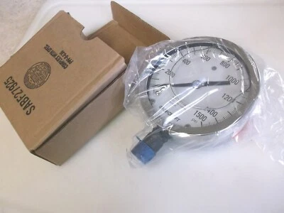 Medidor de acero inoxidable AshCroft 45-1009-SL-04L-1500# 4-1/2" lleno de glicerina nuevo en caja Foto 1 de 4