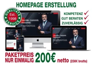 Webdesign Homepage Webseite Internetauftritt Erstellung, komplett als Paketpreis - Bild 1 von 13