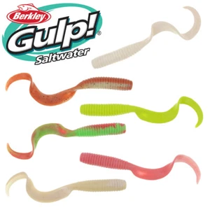Berkley Gulp! Saltwater Grub 4" 5" 6" 8" Fluke Flounder Sea Bass Trailer - Picture 1 of 49