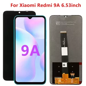 Conjunto de digitalizador de pantalla táctil con pantalla LCD negra de 6,53 pulgadas para Redmi 9A 9C - Imagen 1 de 5