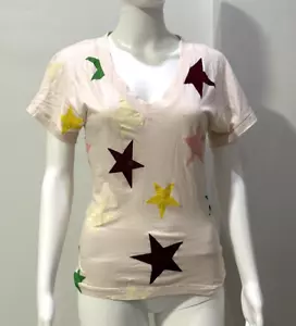 STELLA McCARTNEY STAR PRINT TOP MULTICOLOR SIZE 36 - Picture 1 of 8