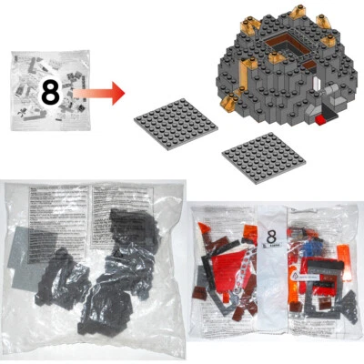 LEGO 60124 Volcano Exploration Base: 2 NEW SEALED BAGS ONLY (partial set) lava - Image 1 of 4