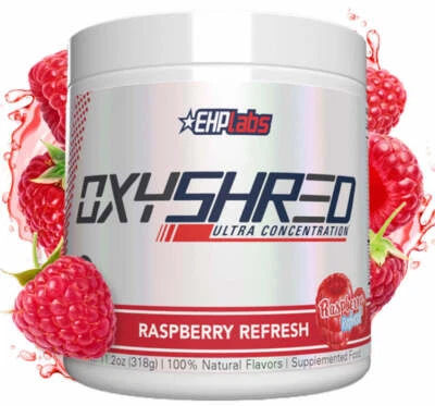 EHPlabs OxyShred Thermogenic Pre Workout Powder & Shredding Supplement + SHAKER!