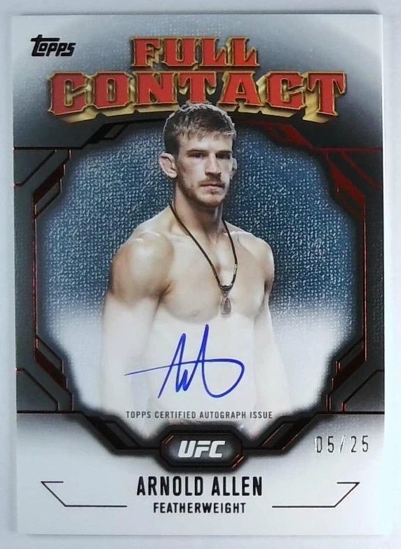 2024 Topps UFC Knockout Full-Contact Auto Arnold Allen RED 05/25!!! #FCA-AAN - Image 1 of 2
