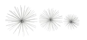 CosmoLiving by Cosmopolitan Metal Starburst 3D Wall Decor, Set of 3 6", 9", - Picture 1 of 7