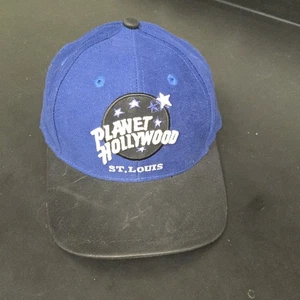 Vintage Planet Hollywood St. Louis Mütze Cap bestickt blau schwarz 1995 Baumwolle - Bild 1 von 12
