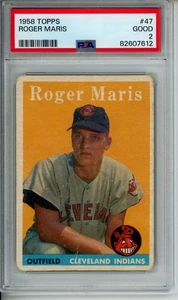 Roger Maris 1958 Topps #47 Cleveland Indians PSA 2 - Picture 1 of 2