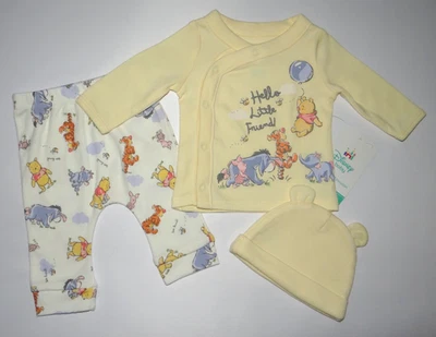 Baby girl/boy clothes, Newborn, Disney Winnie the Pooh 3 piece set - Image 1 of 4
