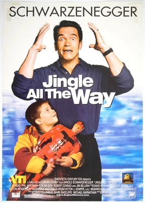 JINGLE ALL THE WAY  Original CRO movie poster 1996 ARNOLD SCHWARZENEGGER, SINBAD - Image 1 of 4