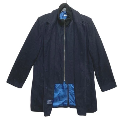 Tommy Hilfiger Chaqueta Blazer Abrigo Para Hombre M Negro Mezcla Lana Cremallera Completa Foto 1 de 4