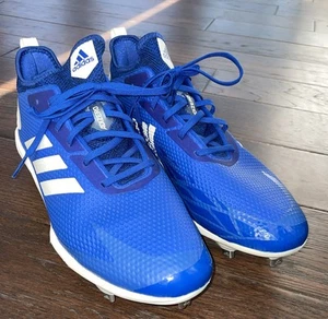 Adidas Adizero Afterburner Metal Baseball Cleats Blue Mens Size 12.5 NEW - Picture 1 of 9