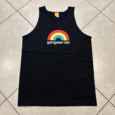 Vintage Enjoi Gangster-ish Rainbow Tank Top Shirt Large Black Skateboarding VTG - Image 1 of 4