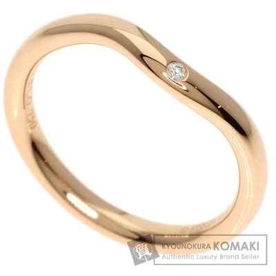 Anillo de diamantes TIFFANY & Co. banda curva 1P oro rosa K18 para mujer Foto 1 de 4