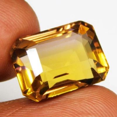 Piedra preciosa suelta tratada bicolor ametrino natural de 11,50 quilates certificada Foto 1 de 4