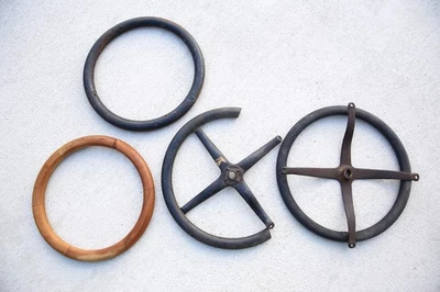 Vintage Antique Steering Wheel Parts Lot Buick Pontiac Dodge Ford Model T A wood - Image 1 of 4