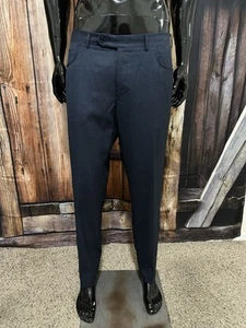 Canali Dark Turquoise Blue Wool Dress Pants Size 34x29 Mint! 36R - Picture 1 of 10