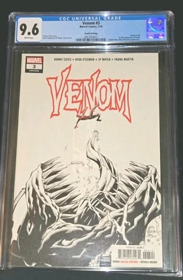  Venom #3 CGC 9.6 Key Knull Marvel variante en blanco y negro cuarta impresión 2019 Foto 1 de 4