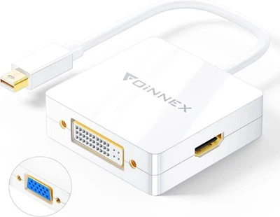 Mini DisplayPort to 4K HDMI/DVI/VGA 3-in-1 Adapter - Image 1 of 4