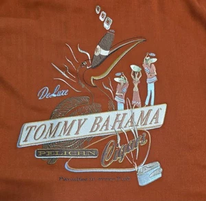 Tommy Bahama camicia vintage 2XL uomo pesca pellicano sigaro con bottoni manica corta - Foto 1 di 7