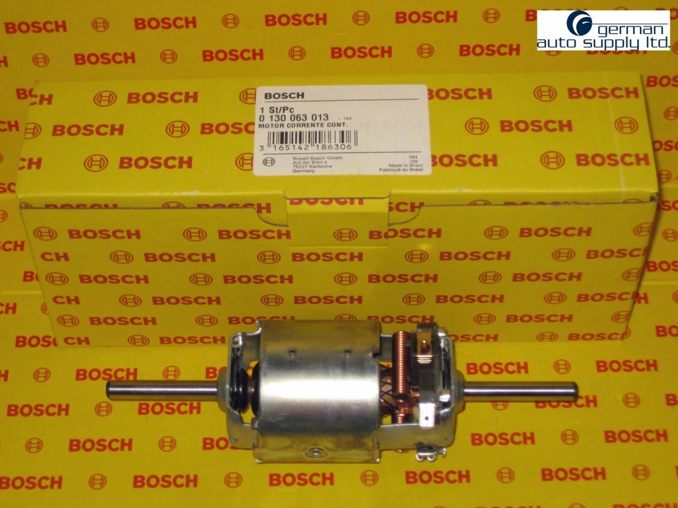 Ventilador de calefacción de aire acondicionado BMW, motor soplador de climatización - BOSCH - 0130063013 - NUEVO OEM Foto 1 de 1