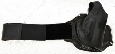 Desantis #74 Black Leather Ankle Holster Right Rig For WALTHER PPK,PPKS - Image 1 of 4