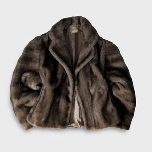 Cappotto pelliccia visone finto vintage - taglia media - Foto 1 di 10