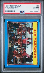 1987 TOPPS WWF BRET HART FOUNDATION SHOWING OFF #63 TRADING CARD | PSA 8 NM-MT - Picture 1 of 4