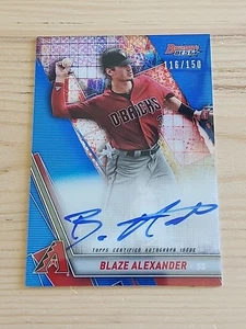 2019 Bowman's Best Blaze Alexander Blue Refractor Auto #116/150 #B19-BA - Picture 1 of 2