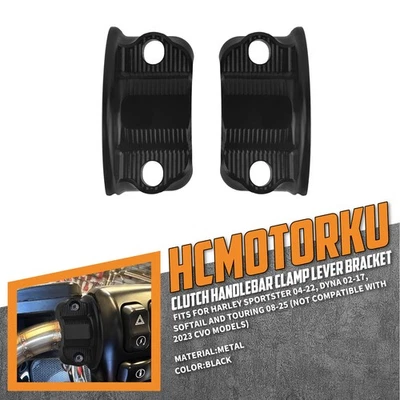 Clutch Handlebar Clamp Lever Bracket Black For Harley Dyna Switchback 2002-2017 - Image 1 of 4