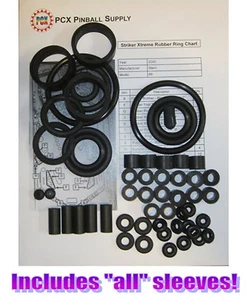 2000 Stern Striker Xtreme Pinball Machine Rubber Ring Kit - Picture 1 of 1