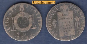 1 Waagematten, 2er Jahre 1793 Durchm. Dijon III - Konvention 1792-1795 - Bild 1 von 1