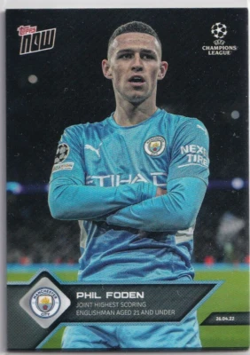 Topps Now 2022 Champions League Card No. 147 Phil Foden - Image 1 of 2