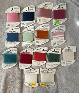 Rainbow Gallery Flair Neon Rays Wisper Rainbow Tweed And More Needlwork Threads - Picture 1 of 5