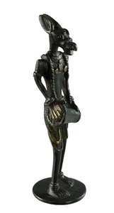 Figurine zoomorphe Cheval musicien - Art tribal Bastar -Dhokra Inde - 7094 - Picture 1 of 9