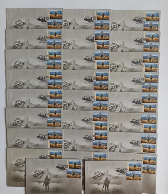 First day cover Russian warship Done! Original rare set of 26 cities of Ukraine! - Image 1 of 4