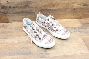 Blowfish Malibu Play Ivy League Shoes Womens Size 10 Plaid Canvas Sneakers - Picture 1 of 6