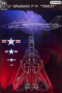 Aztec Decals 1/72 GRUMMAN F-14 TOMCAT NATIONAL INSIGNIA - Picture 1 of 2