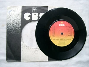 JOHNNY MATHIS & DENIECE WILLIAMS - Too Much, Too Little, Too Late 7" -  1978 UK - Picture 1 of 2