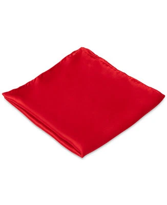 $95 Bloomingdales Para Hombres Seda Clásico Bolsillo Cuadrado Rojo Vestido Pañuelo Sólido Foto 1 de 4